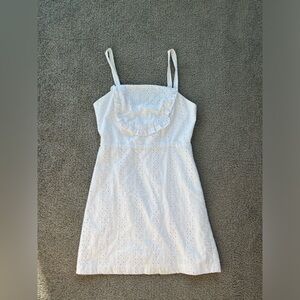Cad bib white cotton dress